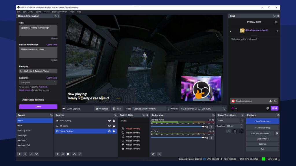 obs studios ferramentar para streamers