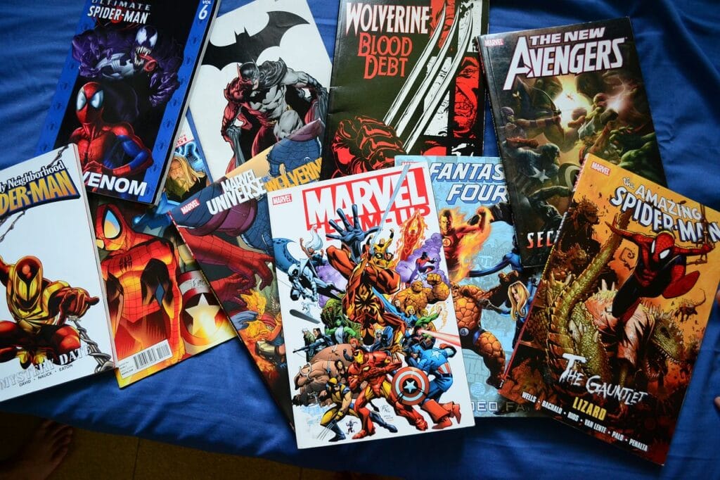 comics, novels, superhero