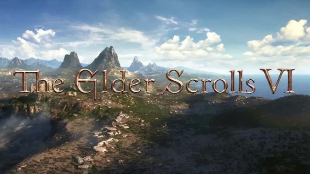 Paisagem montanhosa épica de The Elder Scrolls VI